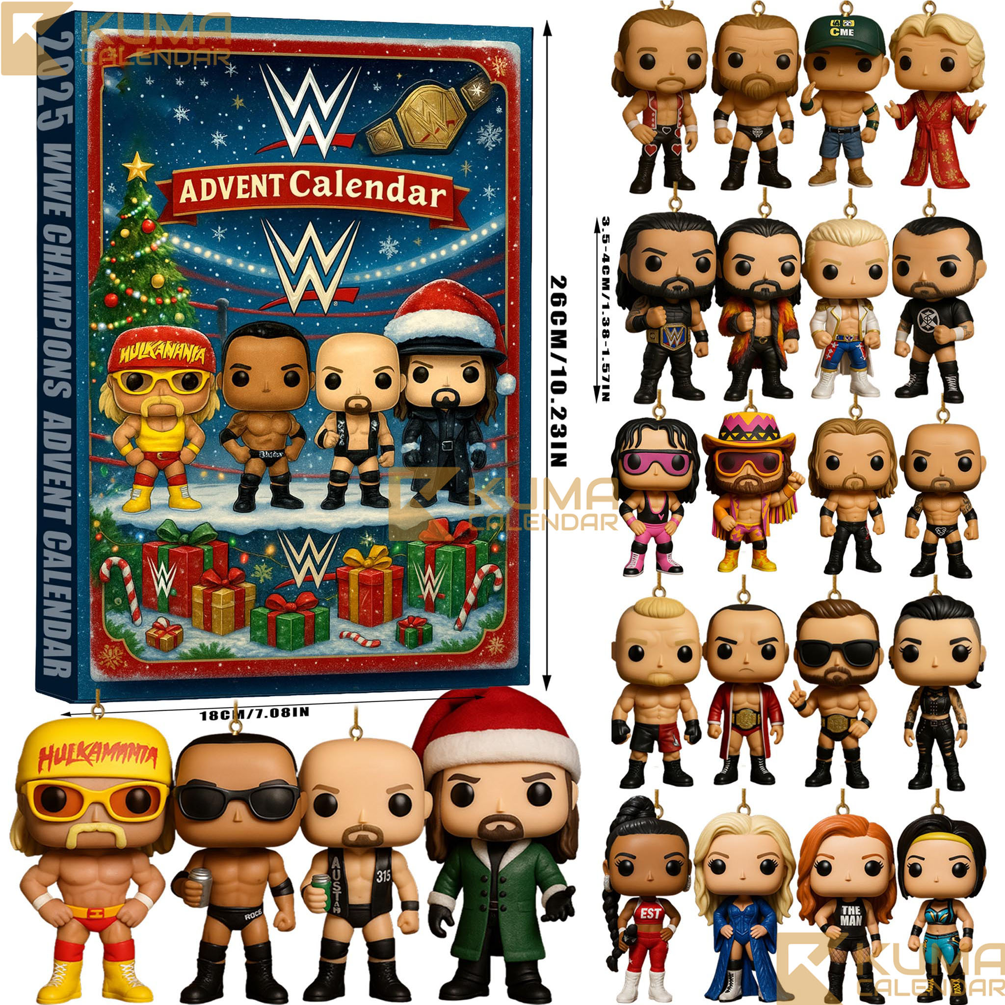 WWE Champions Advent Calendar 2025 10 WWE Champions Advent Calendar 2025 featuring 24 days of exclusive wrestling-themed gifts and superstar collectibles for WWE fans.
