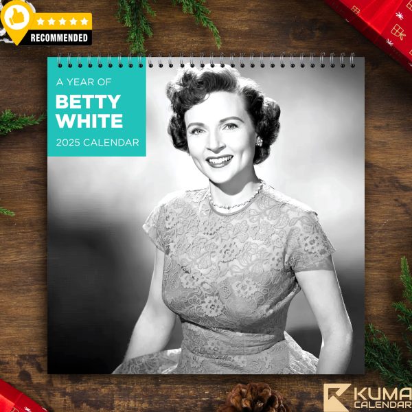 Betty White 2025 Calendar featuring iconic moments from her illustrious career.