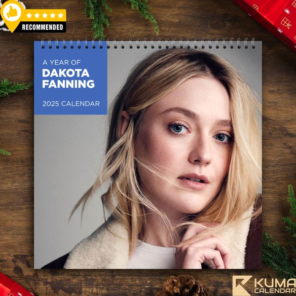 Dakota Fanning 2025 Calendar featuring exclusive portraits and film stills.